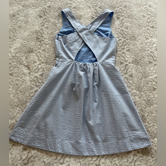 Vineyard Vines seersucker blue Aline dress - Picture 5 of 7
